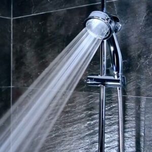 Showerhead Aroma Sense PR-SJW filters lime scale and rust, best water saving shower