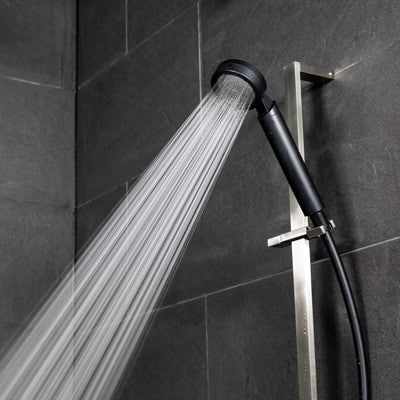 AS-9000RB black high pressure shower with silky stream and aromatherapy