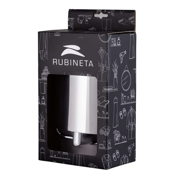 Rubineta ESTE toilet paper rack, deck.  Simple formatting combined with shape and practicality. Stainless steel. chromium.