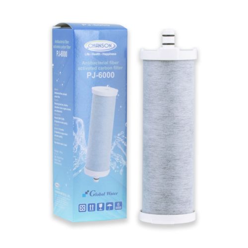 Chanson PJ-6000 water ionizer replacement filter cleans pharmaceutical residues and solids from drinking water.