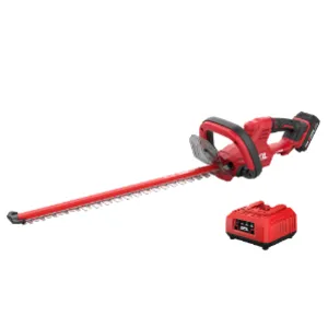 With the SKIL 0430 battery hedge trimmer, you can cut branches and the top of a bush as if from the ground. The mower is lightweight and easy to handle
