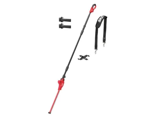 With the 20V SKIL 0640 CA long-handled battery hedge trimmer, you can cut even tall and thick fences and shrubs from the ground. This significantly improves occupational safety and efficiency. Thanks to the rotatable head, there is no need to compromise on the work result. Thanks to the unique SKIL &quot;Easy Storage&quot; system, the tool needs minimal storage space after use.