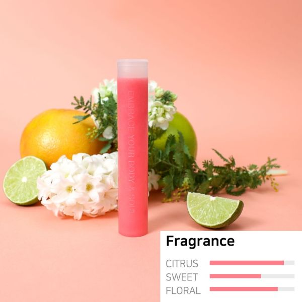 White Citrus aroma Aromica and Aroma Sense for the shower. With a hint of grapefruit, orange and lime. The fragrance is fresh and citrusy. The aroma contains skin conditioning vitamin c.