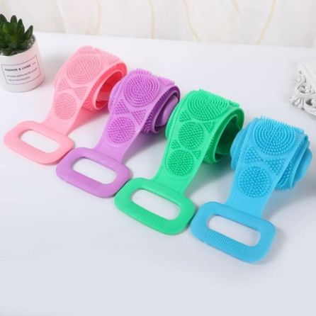 Silicone back washer for shower back and whole body washing