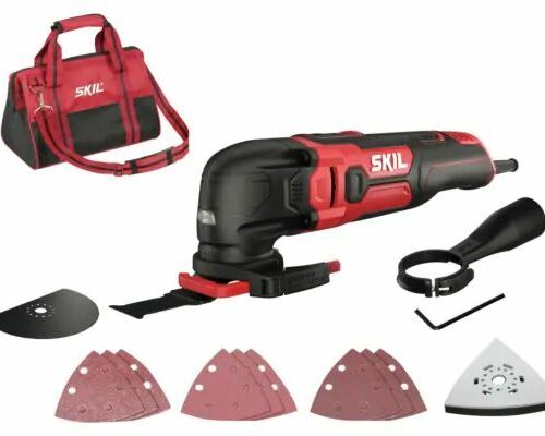 The SKIL 1491 multi-tool is a versatile, high-performance tool that brings the features demanded by professionals to the home. A powerful, 300 watt multi-tool with adjustable speed to ensure a good working result on a wide range of materials. LED light ensures good visibility of the work area.