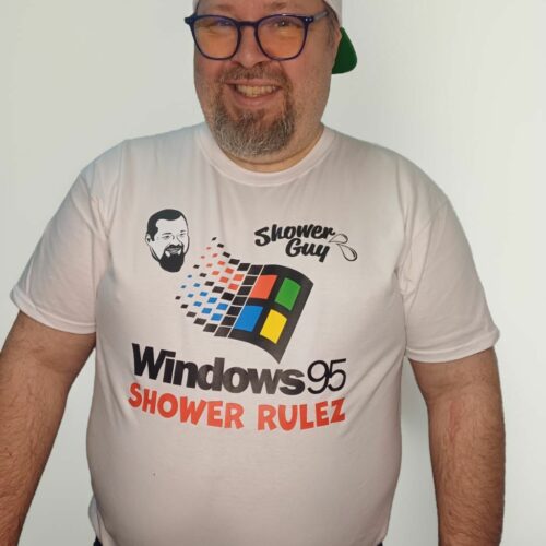 windows 95 t-paita shower rules, Shower Guy